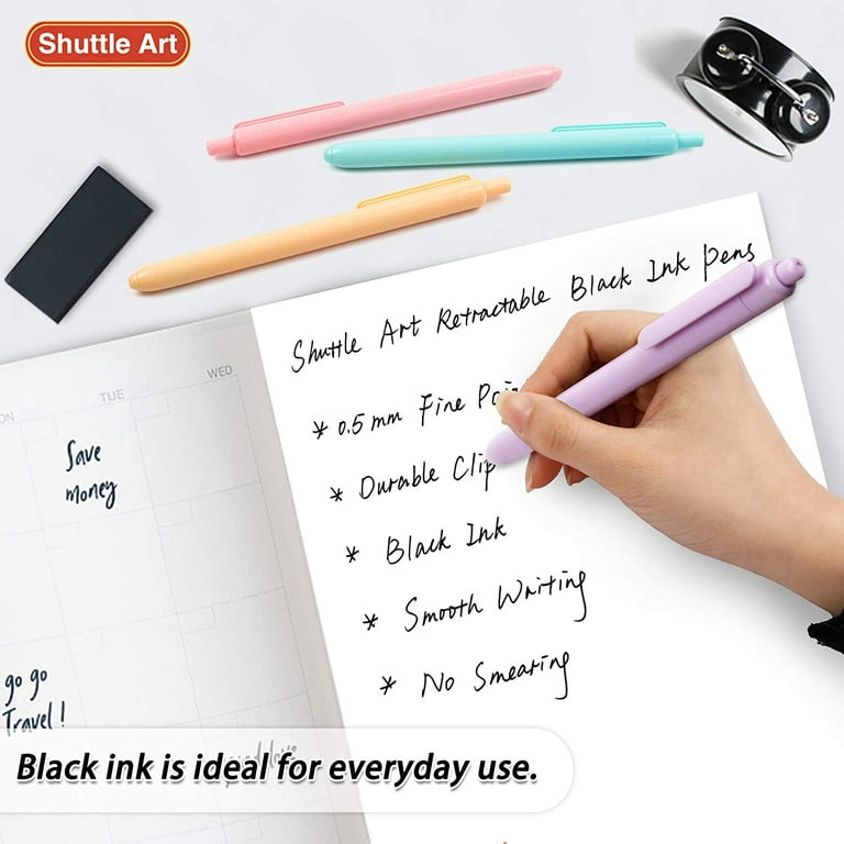 Black Gel Pen Note Taking Writing Drawing Coloring Cute Color Pens