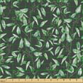 thumbnail image 2 of Ambesonne Leaf Print Fabric by the Yard, Romantic Eucalyptus Art, 3 Yards, Dark Grey Laurel Green, 2 of 5
