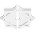 thumbnail image 2 of 10"OD x 1"ID x 5 1/2"C x 1"P Axel Architectural Grade PVC Contemporary Ceiling Medallion, Two Piece, 2 of 11