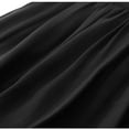 thumbnail image 4 of Women's Linen Long Skirt Summer Elasticized High Waist Bohemian Long Skirt Vintage Elasticized High Waist Pleated A-Line Flared Halter Skirt Ndbuld ,Black,M, 4 of 6