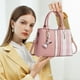 thumbnail image 4 of Bolso de mano para mujer, bolso de mano de gran capacidad, bolso de piel suave, elegante, con retazos, multicapa, 4 of 6