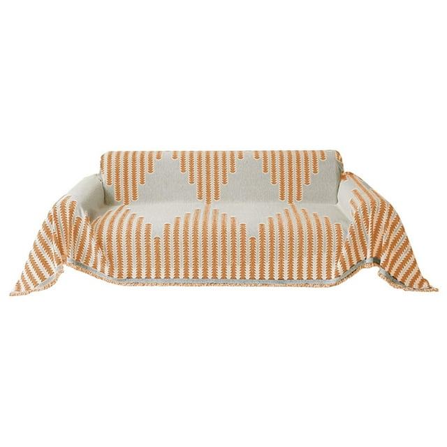 DJN Clearance Sale Sofa Cover Double Sofa Cover Double Sofa Cover Double Sofa Cover Comfortable Chen Sofa Cover Suitable For All Four Seasons chenille Orange F