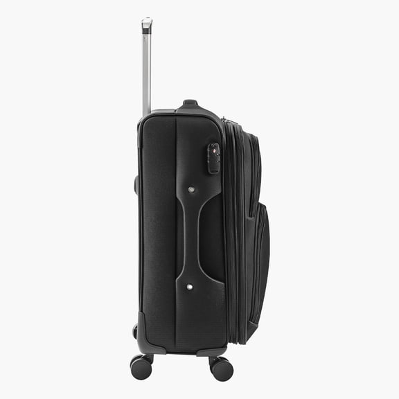 Softside Expandable Luggage with Spinner Wheels, 24-Inch Softside Checked Medium Luggage, Lightweight Checked Suitcase with Expandable Zippered Pocket