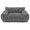 dark grey, variant on Plush Striped Cat Sofa Bed, Soft Corduroy Supportive Pet Couch with Removable Washable Cover, Cozy Indoor Kitten Puppy Lounge Bed