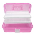 thumbnail image 1 of 3 Layers Storage Box, Tidy Lightweight Storage Case Large Capacity Art Craft Storage Box Clear Classification Plastic Portable Storage Box for Stationery Books Brushes, 1 of 8