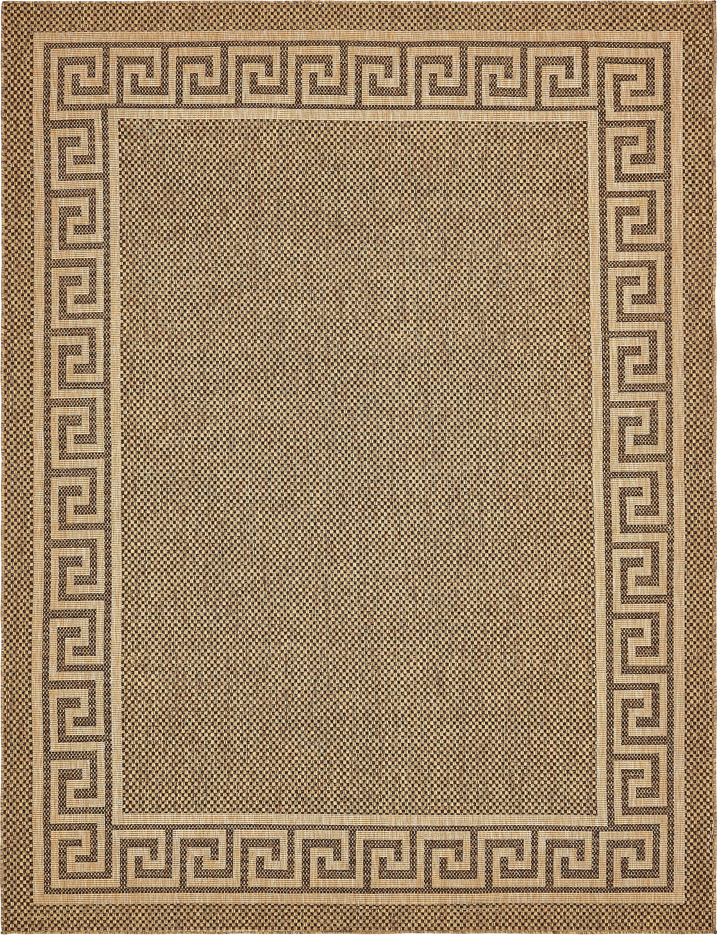 Unique Loom Greek Key Outdoor Contemporary Geometric Area Rug or Runner
