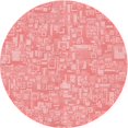 thumbnail image 1 of Ahgly Company Machine Washable Indoor Round Transitional Pastel Pink Area Rugs, 7' Round, 1 of 7