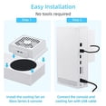 thumbnail image 5 of Mcbazel Cooling Fan for Xbox Series S,RGB LED Display,Low Noise,2 Extra USB Ports,3 Level Adjustable Speed External Cooler Fan for Xbox Series S Console Only - White, 5 of 10
