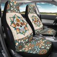 thumbnail image 3 of Uourmeti Sugar Skull Floral Print, Stretch Waterproof Car Seat Covers 2 Pack for Auto Front Seats, Interior Decor Car Seat Accessories for Men and Women, 3 of 11