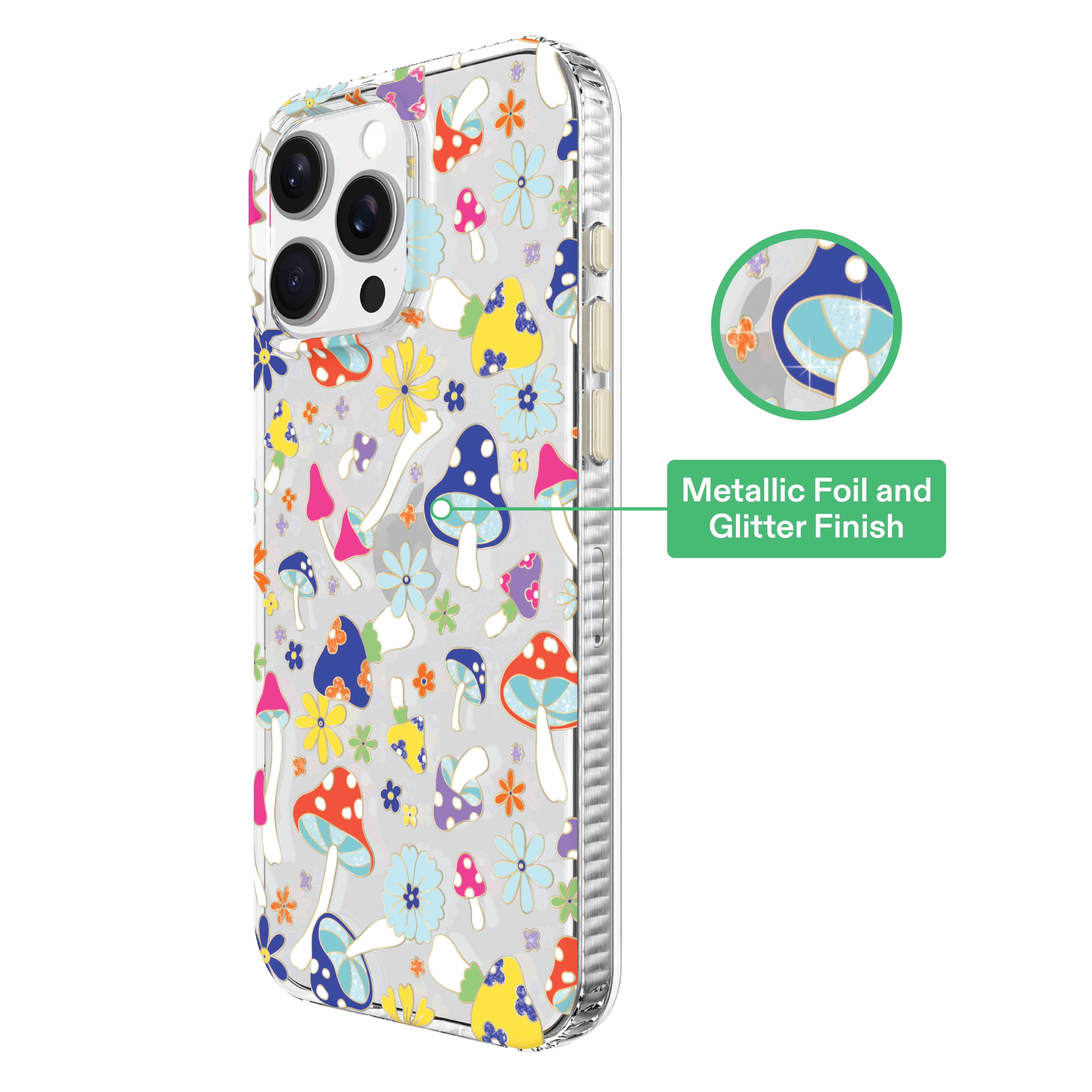 onn Phone Case for iPhone 16 Pro - Multicolor Mushroom