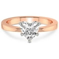 thumbnail image 3 of 5 Carat IGI Certified Heart Shape Lab Grown Diamond Engagement Ring | 14K Rose Gold |Jannel Tapering Diamond Ring | FG-VS1-VS2 Quality Friendly Diamonds, 3 of 4