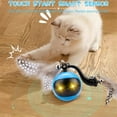 BERYWOLKS Interactive Cat Toy Set Automatic Rolling Rechargeable Cat Teasing Interactive Toys