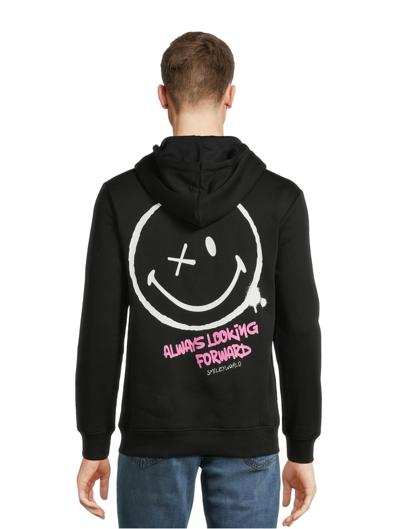 SmileyWorld men's Graphic Print Hoodie, Zip Closure - Walmart.com