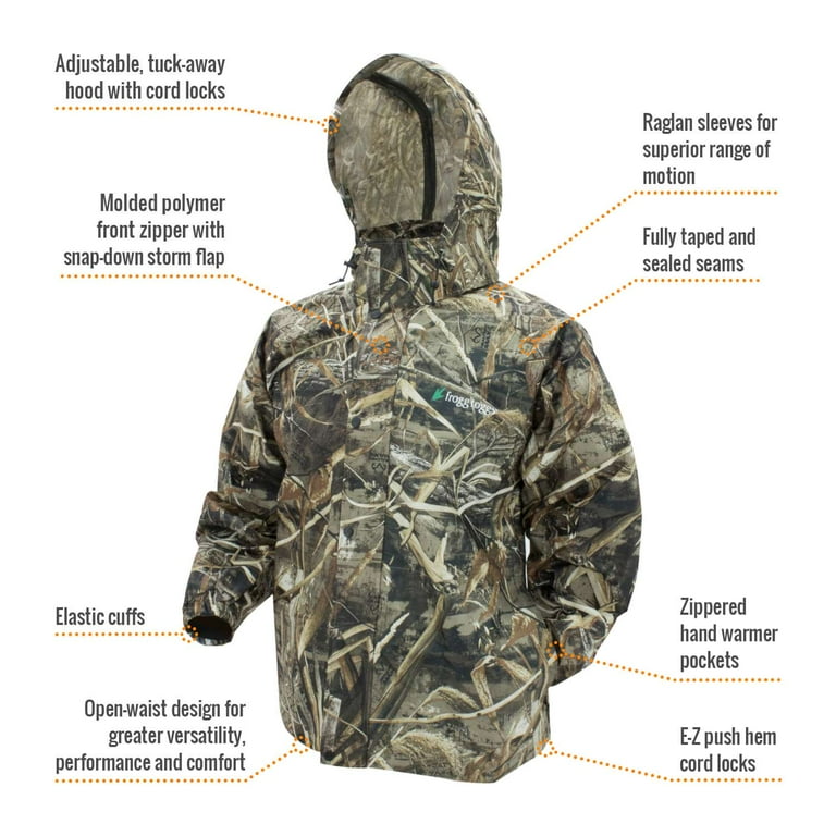 Frogg Toggs Men s Pro Action Waterproof Rain Jacket with Raglan