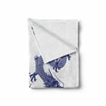 thumbnail image 2 of Dragon Soft Flannel Fleece Throw Blanket, Indigenous Japanese Dragons White Background Vitality Creatures Myth Print, Cozy Plush for Indoor and Outdoor Use, 60" x 80", Blue, by Ambesonne, 2 of 6