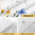 thumbnail image 4 of Spring Flower No Hooks Shower Curtain with Snap-in Liner Blue Red Yellow Floral Leaves Natural Shower Curtains for Bathroom, Waterproof, Easy Install, Washable 48"x72", 4 of 9