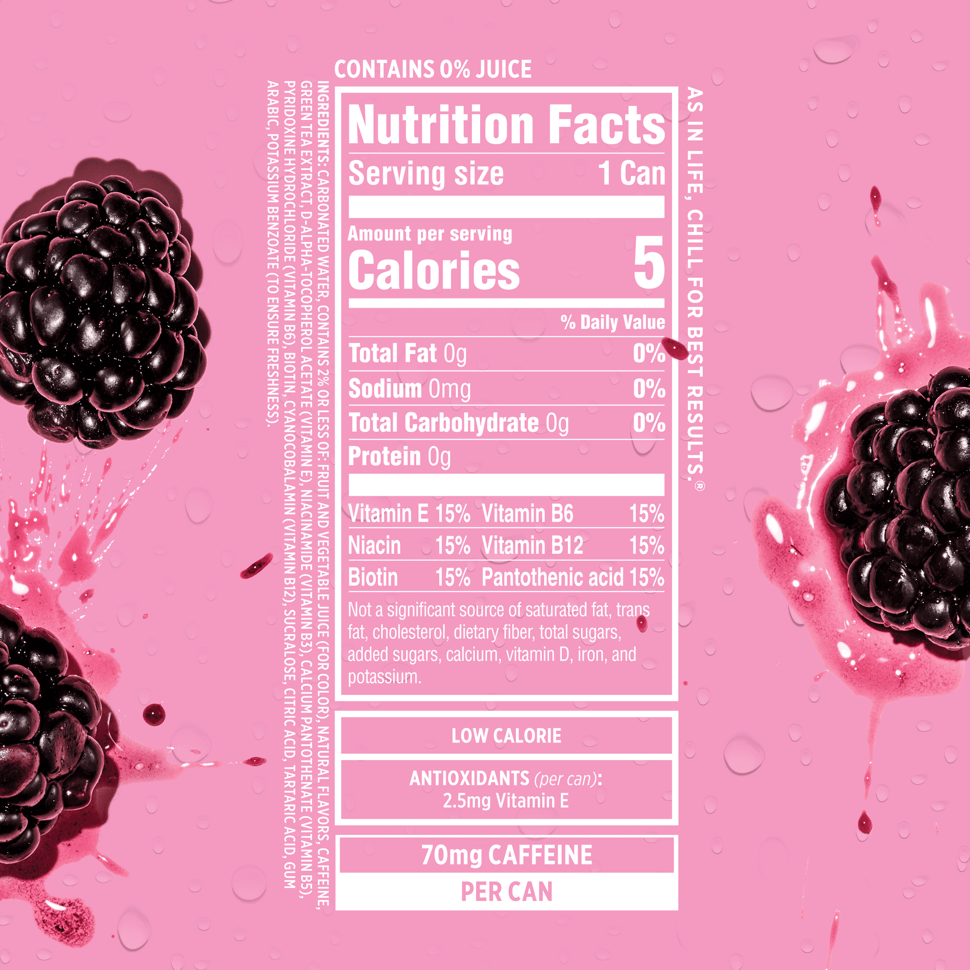 Sparkling Ice® Caffeine Black Raspberry Sparkling Water – 16 fl oz, 12 Pack