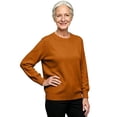 thumbnail image 6 of GILIGEGE Women’s Long Sleeve Crew Neck Cropped Sweaters,Lightweight Pullover Tops,Work Business Casual Outfits,Soft Knit Fall Sweater,Winter Clothing,Classic Basic Everyday Layer Brown 2XL, 6 of 9