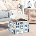 thumbnail image 3 of Yayeee Collapsible Cube Storage Bin with Lid Fabric Closet Decorative Basket with Handles, Cartoon Cute Cat, 3 of 7