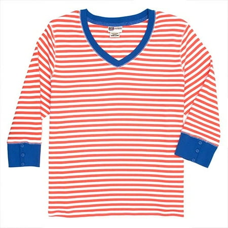 Faded Glory - Women's Plus Striped V-Neck Cotton Jersey