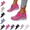 Hot Pink, variant on Women's Mesh Rhinestone Breathable Wedge Sneakers Lightweight Casual Lace up Elastic Sock Sneakers Bling Sparkly Wedding Dressy Knitted Tennis Walking Shoes Dark Gray