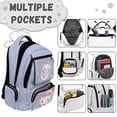 thumbnail image 7 of Pzuqiu Math Capybara School Backpacks 17 Inch Large Capacity Kids Teenagers Schoolbags Bookbags Casual Travel Daypack with Front Zipper Breathable Teen Girls Boys Backpack, 7 of 7