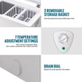 thumbnail image 5 of WANAI 2.5 Cubic Chest Freezer, Compact Deep Freezer with Top Open Door and Removable Storage Basket, 7 Gears Temperature Control, Energy Saving, for Office Dorm or Apartment, 5 of 9