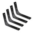 thumbnail image 1 of Soportes de estante, 4 paquetes en forma de L, soportes montados en la pared resistentes negros de 6 pulgadas, soporte decorativo moderno, 1 of 5