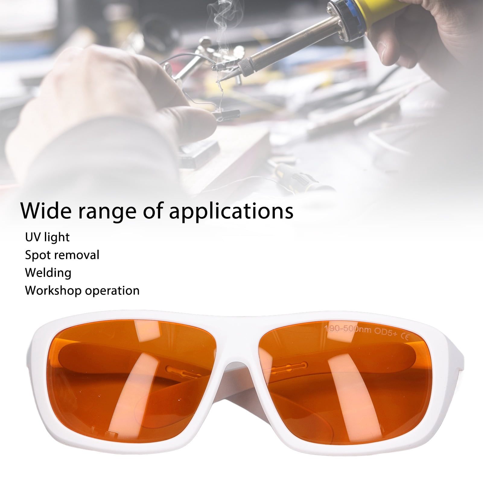BIMZUC Professional Laser Safety Glasses Adult White Goggles 1 Pack