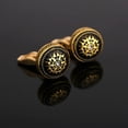 thumbnail image 3 of Longcreek Celtic Knot Cufflinks for Men, Round Cross Cufflinks, Rhinestone Crystal Flower Cuff Links, Viking Celtic Filigree Shirt Tuxedo Cufflinks, Punk Cufflinks French Cufflinks, 3 of 5