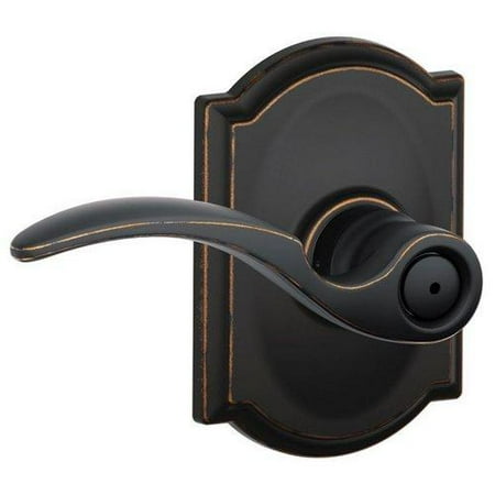 Schlage F40-STA-CAM Privacy Camelot Leverset ;Aged Bronze