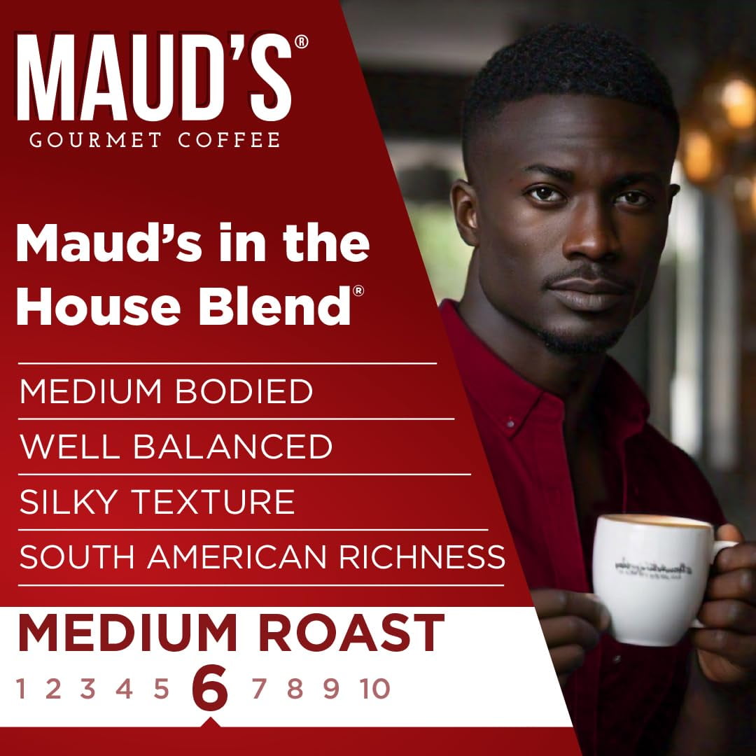 Maud's Medium Roast Coffee Pods, 50ct, Single Serve Pods – 100% Arabica Coffee, Compatible with Keurig K Cups Maker