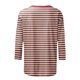 thumbnail image 2 of Camisetas de Manga Corta para las Mujeres a Rayas Impresas de Tres Cuartos de Manga, Cuello Redondo Casual Top, 2 of 5
