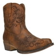 thumbnail image 2 of Roper Womens Short Stuff Embroidery Snip Toe Cowboy  Ankle Boots, 2 of 5