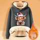 thumbnail image 2 of WILLBEST Sudadera para Mujer, Estilo Vaquero Navideño, con Capucha y Estampado Grueso Grande, 2 of 4