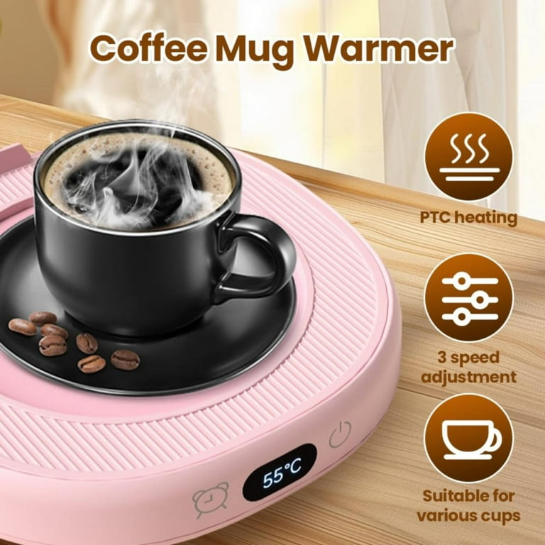 Pink USB Coffee Mug Warmer With Auto Shut Off Cute Desk Cup Heater 3-Level  Temperature Electric Mug Warmer For Coffee Tea Milk Candle Heating best  coffee mug warmer smart mug warmer -