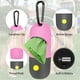 thumbnail image 3 of Dispensador de bolsas para excrementos de perro, paquete de 2 con linterna LED y bolsas, color rosa, 3 of 7