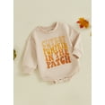 thumbnail image 2 of Newborn Baby Girls Halloween Clothes Pumpkin Patch Oversized Sweatshirt Romper Jumpsuit One Piece Fall Outfits 0-18M, 2 of 8
