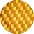 thumbnail image 1 of Ahgly Company Indoor Round Abstract Yellow Contemporary Area Rugs, 6' Round, 1 of 4