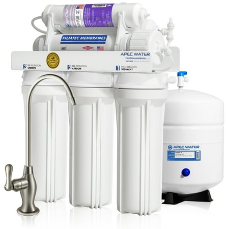 APEC ULTIMATE RO-PH90 Top Tier Supreme Certified Alkaline Mineral pH+ High Output 90 GPD 6-Stage Ultra Safe Reverse Osmosis Drinking Water Filter