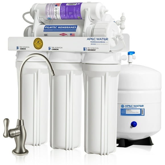 APEC Top Tier Supreme Certified Alkaline Mineral pH+ High Output 90 GPD 6-Stage Ultra Safe Reverse Osmosis Drinking Water Filter System (ULTIMATE RO-PH90)