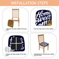 thumbnail image 4 of Home Sweet Home Seat Covers for Dining Room Chairs Set Of 6,Stretch Printed Washable Chair Seat Cover with Elastic Ties and Button,Removable Waterproof Couch Cushion Covers, 4 of 6