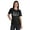 Black (Silver Foil), variant on Officially Vaccinated T-shirt Tops For Women Graphic Crew Neck Tee Shirt