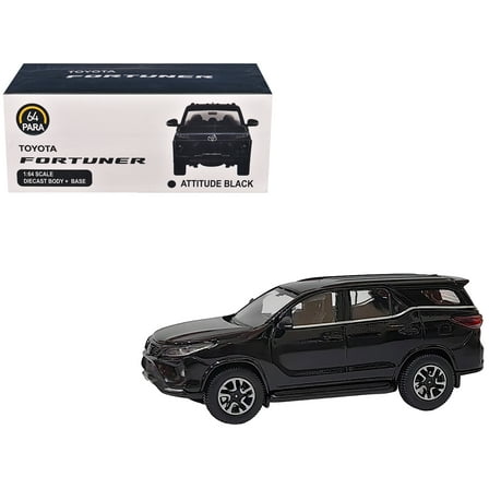 2023 Toyota Fortuner Attitude Black 1/64 Diecast Model Car by Paragon