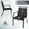 thumbnail image 3 of Gymax 4 PCS Patio Chairs w/ All Weather Breathable Fabric High Backrest Blue, 3 of 7