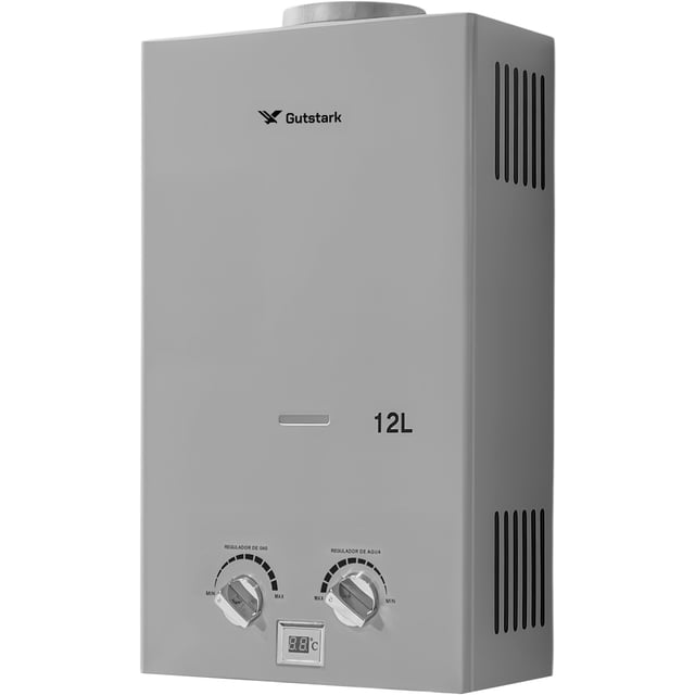 Calentador De Agua Instantaneo 12 Litros Gutstark Gas Natural Boiler De Paso 12/min