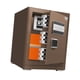 thumbnail image 2 of Caja de seguridad con cerradura de combinación resistente, caja de acero para viajar, dinero, joyas Marrón, 2 of 9
