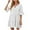 White, variant on Jalioing 3/4 Sleeve Dress Womens Summer Mini Dresses Hollow-Out Crew Neck Casual Sundress