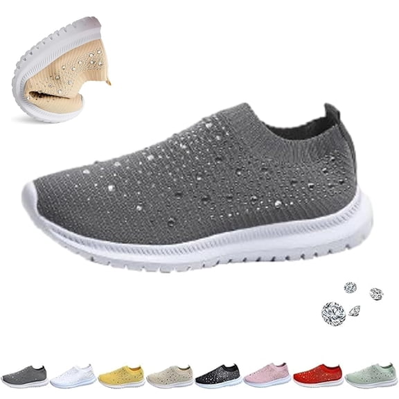 Women's Sneakers – Comfortable & Breathable Knit Lightweight Walking Shoes for Nurse & Casual Wear