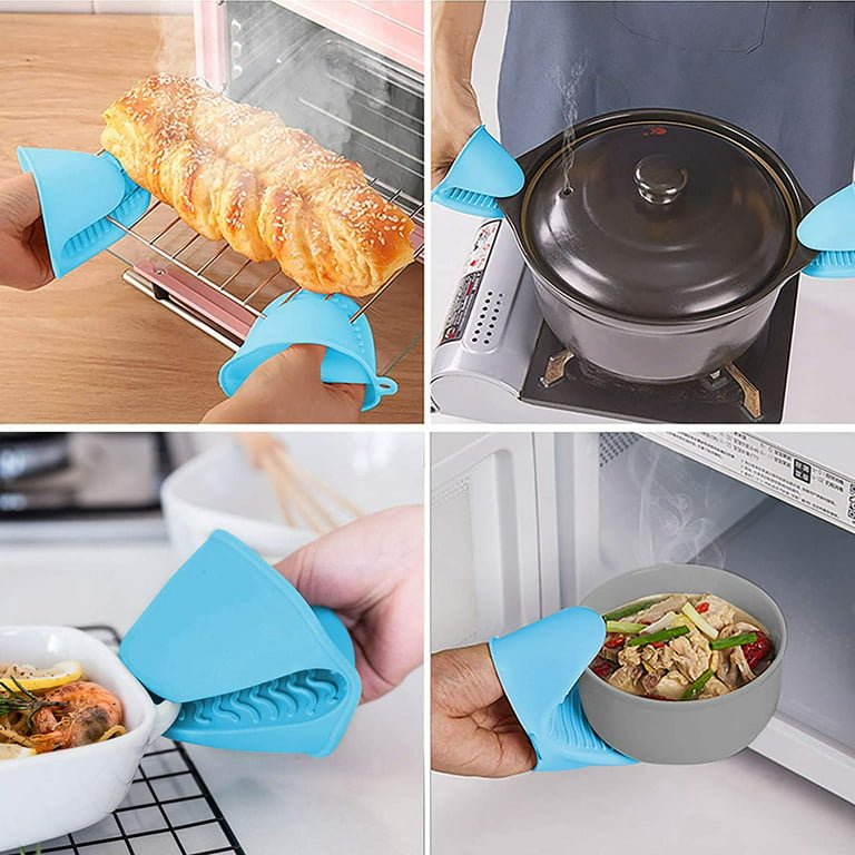 Gorgeous Geometry Oven Mitts and Pot Holders Silicone Heat Resistant Sets  Cooking Gloves Potholders Disposable Food Safe Non-Slip Hot Pads for  Kitchen Home & Kitchen